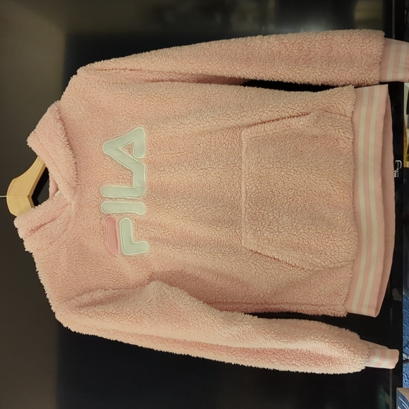 Fila Youth 10/12 Pink Pullover Fleece Hoodie - Picture 1 of 3